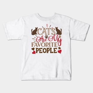 Cats Are My Favorite People Kids T-Shirt